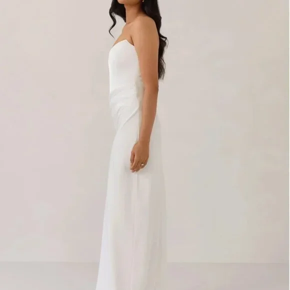 Park & Fifth Cardero Strapless Dress – XS – Ivory Bridal/Reception Gown - Picture 5 of 6